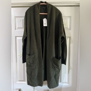 NWT Universal Standard Cashmere Duster Olive Size S (14-16)